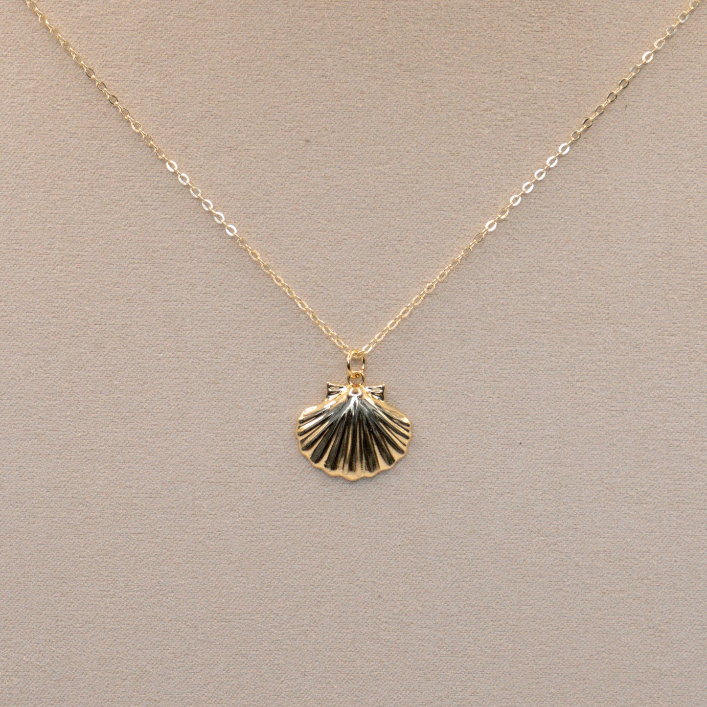 14k Gold Filled Clam Necklace