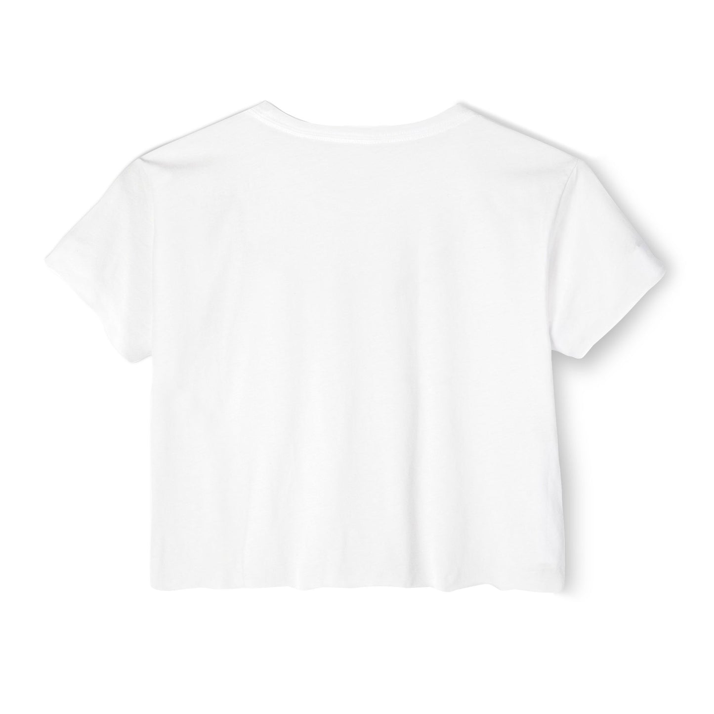 Preppy Shark Crop Tee - White