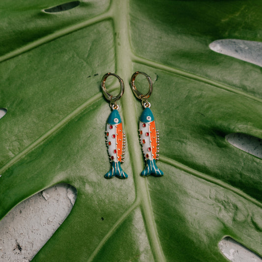 Colorful Fishy Charm Earrings