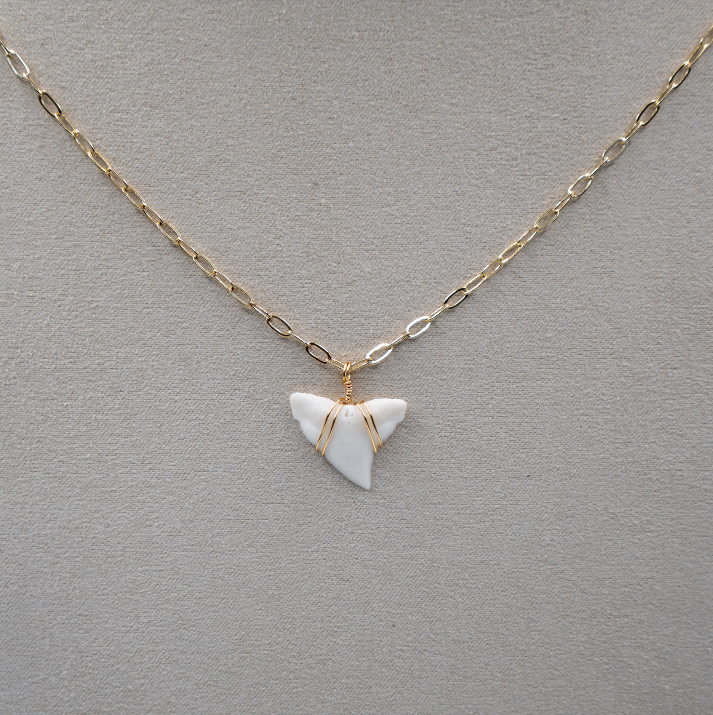 Custom Shark Tooth Necklace - White