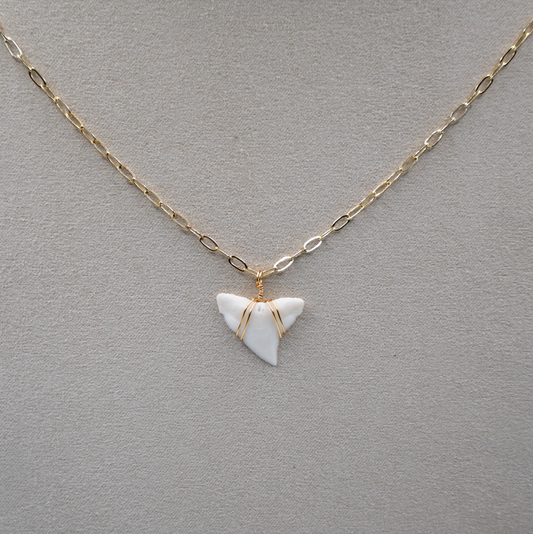 Custom Shark Tooth Necklace - White